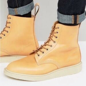 Dr. Martens Whiton Tucson Tan Vegetable-Tanned Leather Lace Ankle Boot Men's 5